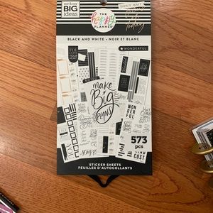 The happy planner black and white sticker book